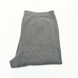 J. Jill Ponte Slim Dark Grey Woven Vertical Striped Pant Size L Tall NWT $79